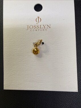Gold and Citrine Charm
